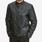 Marc New York Men's Killian Faux-Leather Racer Jacket  Black Size 3XL