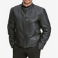 Marc New York Men's Killian Faux-Leather Racer Jacket  Black Size 3XL