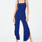 INC International Concepts Women's Sleeveless Wide Leg Party Jumpsuit Blue Size 14P