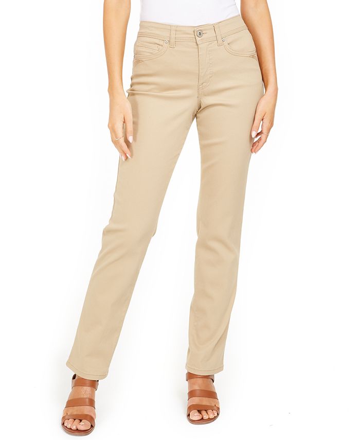 Style & Co  Women's Tummy-Control Straight-Leg Jea Perfect Khaki 18S