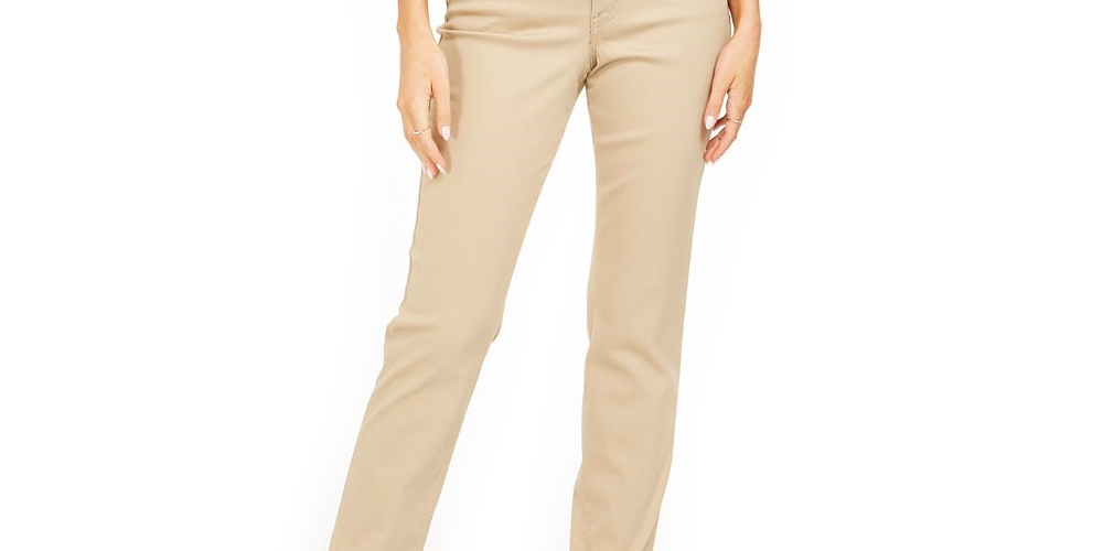 Style & Co  Women's Tummy-Control Straight-Leg Jea Perfect Khaki 18S