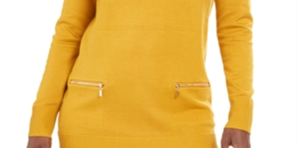 JM Collection Women's Cowl Neck Sweater Yellow Size Small