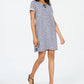 Style & Co Women's Lace up T-Shirt Dress Blue Size X-Large