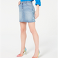 INC Women's Sequined Pocketed Zippered Mini Skirt Blue Size 4