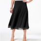 JM Collection Women's Mesh Hem a Line Skirt Black Size Small
