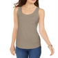 Charter Club Women's Supima Cotton Scoop Neck Tank Top Brown Size Small