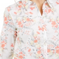 Calvin Klein Women's Cotton Floral Print Shirt White Size X-Large