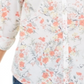 Calvin Klein Women's Cotton Floral Print Shirt White Size X-Large