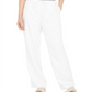 Charter Club Women's Linen Drawstring Waist Pants White Size M