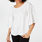Alfani Women's Bell Sleeve Blouse Top White Size X-Large