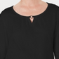 Karen Scott Women's Three Quarter Sleeve Top Black Size XX-Large