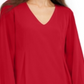 INC International Concepts Women's V Neck Shift Dress Red Size Medium