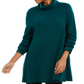 Style & Co Women's Exposed Seam Mock Neck Tunic Sweater Green Size X-Large