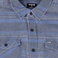 Hurley Men's Button Down Longsleeve Darian Stripe Blue Size XXL
