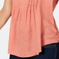 Style & Co Women's Textured Flutter Sleeve Top Orange Size Petite XL