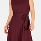 Charter Club Women's Belted MIDI Dress Red Size Petite S/M