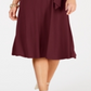 Charter Club Women's Belted MIDI Dress Red Size Petite S/M