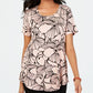 JM Collection Women's Printed Top Pink Size Petite S/M