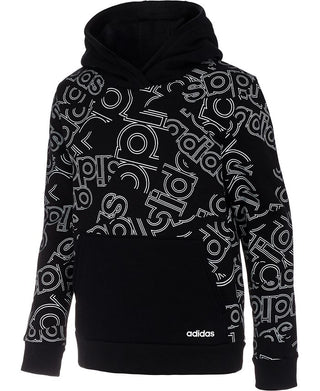 Adidas Boys  Fleece Hoodie-Big Kid Black Size Small