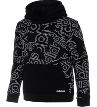 Adidas Boys  Fleece Hoodie-Big Kid Black Size Small