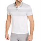Alfani Men's Twill Striped Polo Shirt White Size X-Large