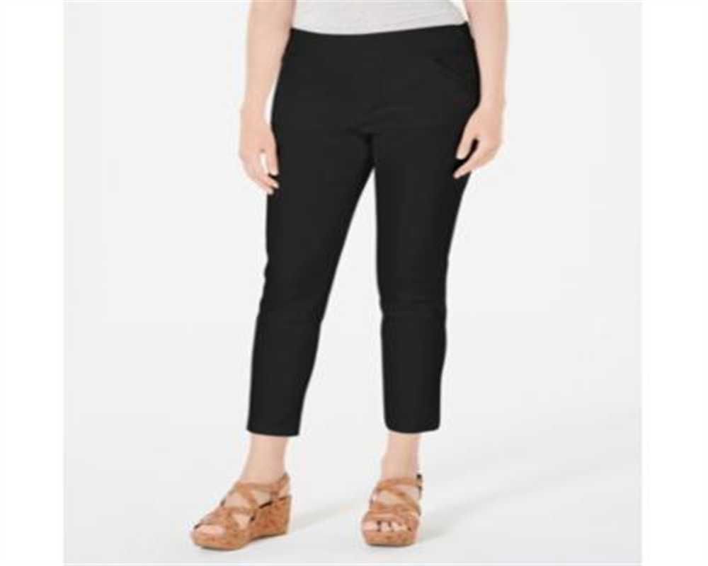 Style & Co Women's Pull on Slant Pocket Ankle Pants Black Size X-Small