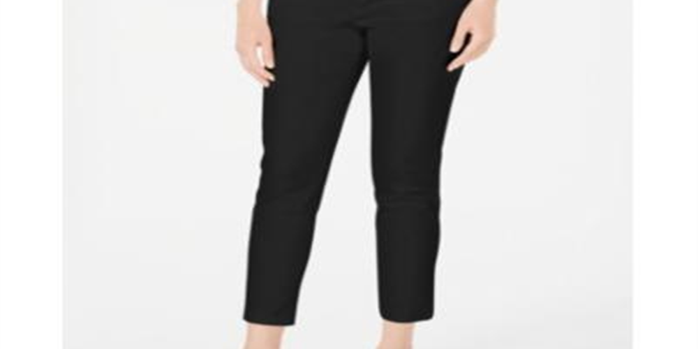 Style & Co Women's Pull on Slant Pocket Ankle Pants Black Size X-Small