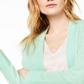 Charter Club Women's Open Front Cashmere Cardigan Green Size M