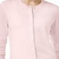 Karen Scott Women's Crew Neck Cardigan Pink Size Petite Small
