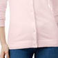 Karen Scott Women's Crew Neck Cardigan Pink Size Petite Small