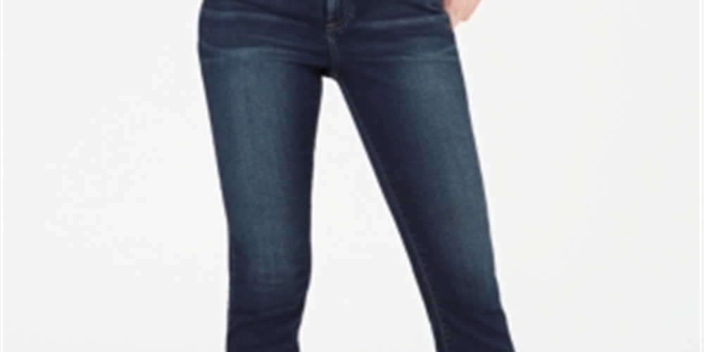 INC International Concepts Women's Finity Stretch Cropped Jeans Blue Size 10