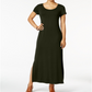 Style & Co Women's  Short-Sleeve Maxi Dress Green Size M