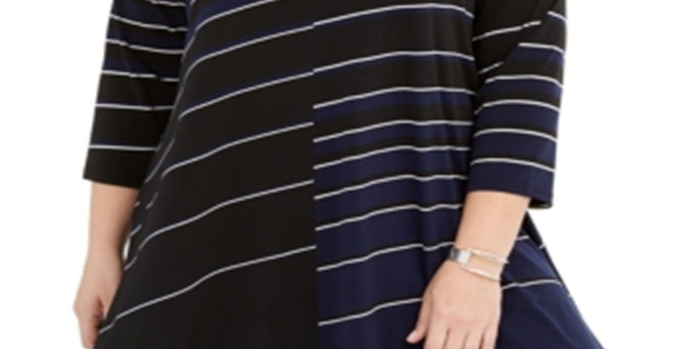 Alfani Women's Plus Printed High Low Tunic Blue Size 2X