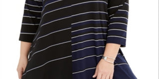 Alfani Women's Plus Printed High Low Tunic Blue Size 2X