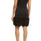 Donna Ricco Women's Ruffle Hem Stretch Satin Sheath Dress Black Size 12