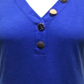 JM Collection Women's Mixed Button Top Blue Size Large
