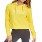 Tommy Hilfiger Women's Sport Logo Cropped Hoodie Yellow Size XX-Large