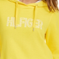 Tommy Hilfiger Women's Sport Logo Cropped Hoodie Yellow Size XX-Large