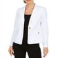 Calvin Klein Women's Single Button Grommet Blazer White Size 4