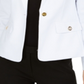Calvin Klein Women's Single Button Grommet Blazer White Size 4