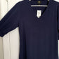 JM Collection Women's Puff Sleeve V Neck Top Blue Size Small