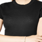 Maison Jules Women's Short Sleeve Crewneck Sweater Black Size XL