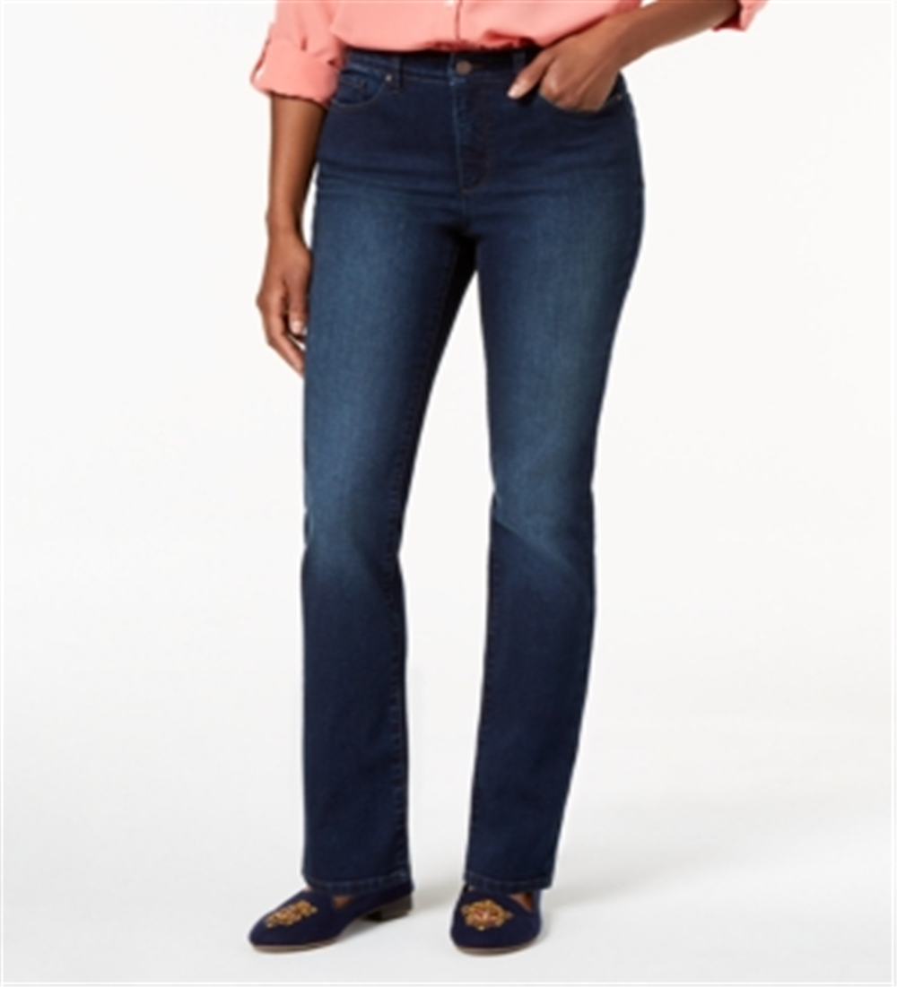 Charter Club Women's Petite Lexington Straight-Leg Jeans  Blue Size 10 P
