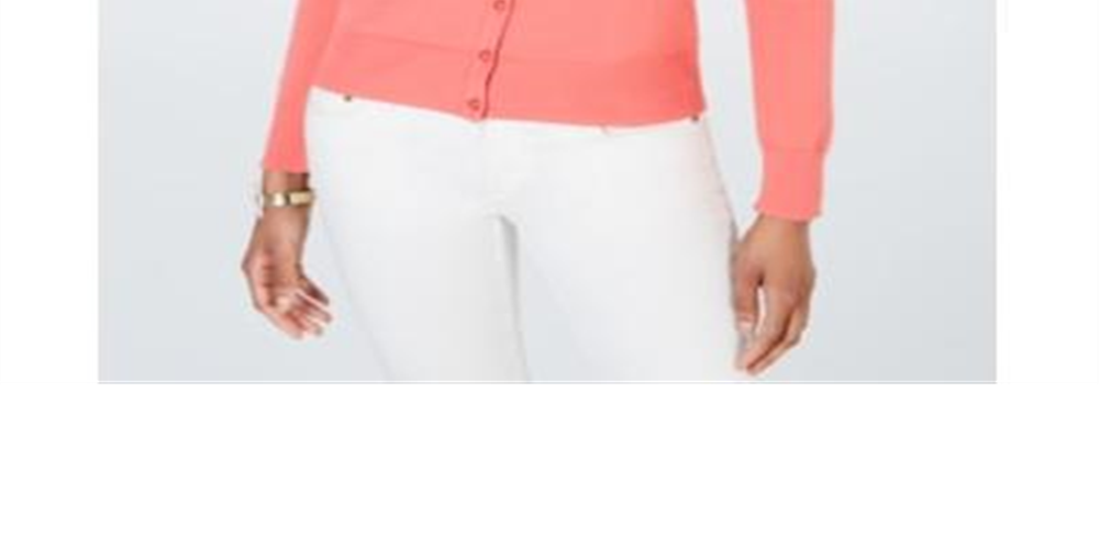 Charter Club Women's Floral Applique Cardigan Pink Size X-Large