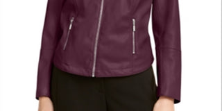 Alfani Women's Faux Leather Jacket Brown Size Petite Petite