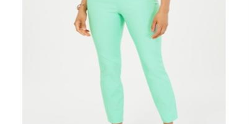Charter Club Women's Tummy Control Skinny Leg Ankle Pants Blue Size 10