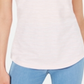 Maison Jules Women's Striped V Neck Top Pink Size Small