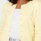 Charter Club Women's Long Sleeve Button Front Cardigan Yellow Size X-Small
