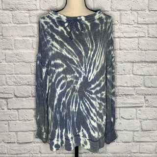 Free People Women's Best Catch Sweatshirt Blue Size -XS