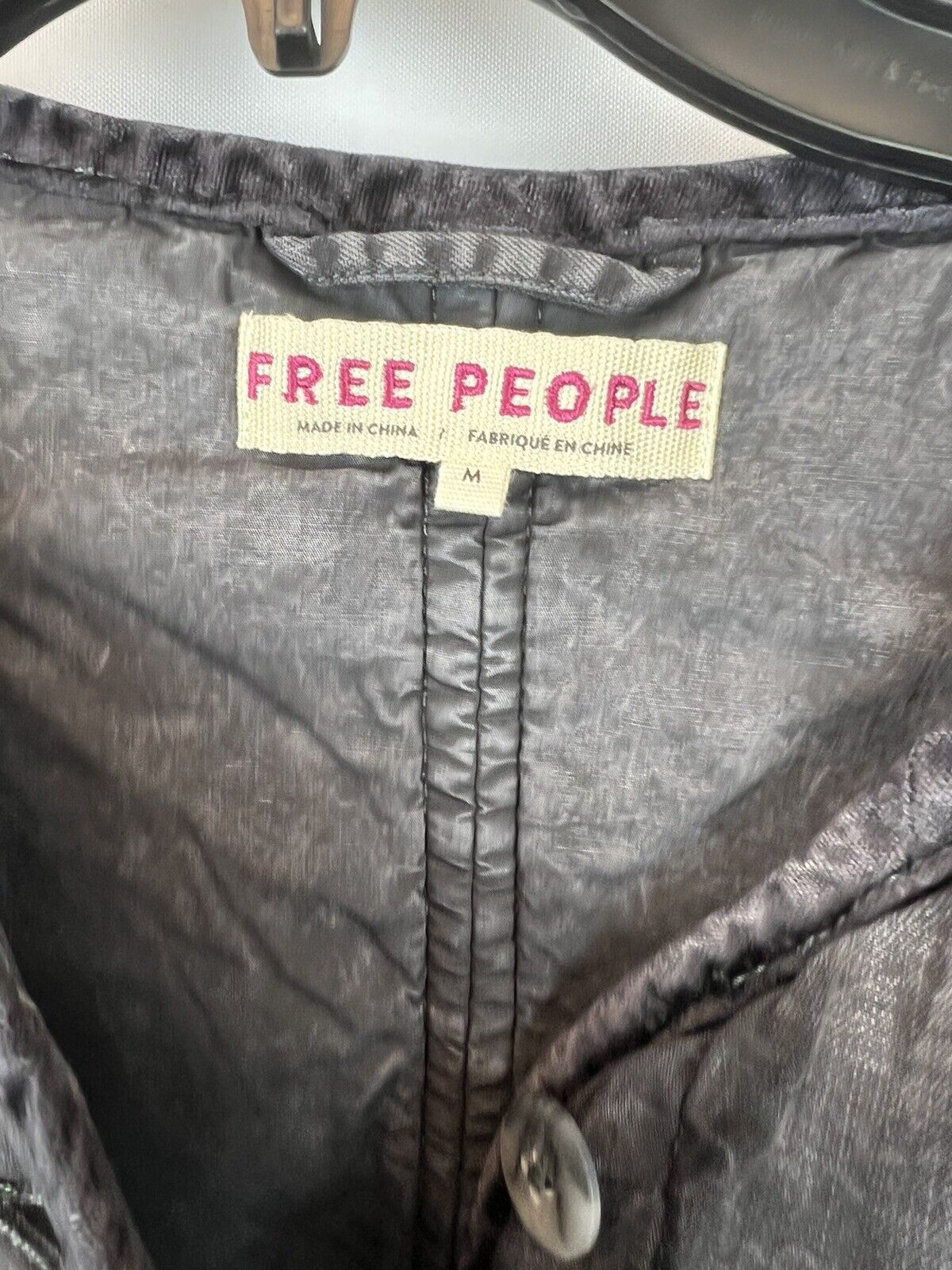 Free People Women's Mixed Signals Liner Jackets Gray Size M